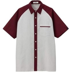 半袖シャツ（男女兼用） LL ワイン CSY010-1