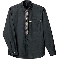 長袖チェックシャツ（男女兼用） LL ネイビー CWY123-2