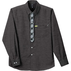 長袖チェックシャツ（男女兼用） 3L ブラウン CWY123-3