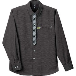 長袖チェックシャツ（男女兼用） 4L ブラウン CWY123-3