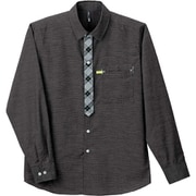 長袖チェックシャツ（男女兼用） 4L ブラウン CWY123-3