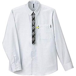 長袖チェックシャツ（男女兼用） 5L ホワイト CWY123-11