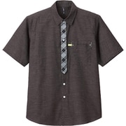 半袖チェックシャツ（男女兼用） 4L ブラウン CSY124-3