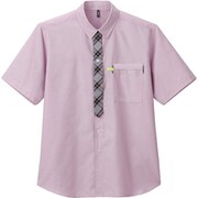 半袖チェックシャツ（男女兼用） S ピンク CSY124-9