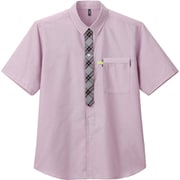 半袖チェックシャツ（男女兼用） L ピンク CSY124-9