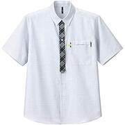 半袖チェックシャツ（男女兼用） MS ホワイト CSY124-11