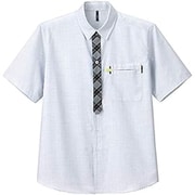 半袖チェックシャツ（男女兼用） LL ホワイト CSY124-11