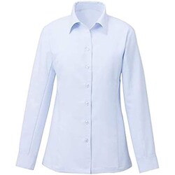 長袖シャツブラウス 5号 ブルー EWB385-6