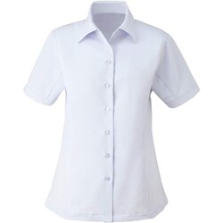 半袖シャツブラウス 9号 ブルー ESB405-6