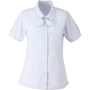 半袖リボン付きブラウス 9号 ブルー ESB406-6