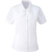 半袖リボン付きブラウス 9号 ホワイト ESB406-11