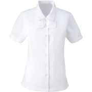 半袖リボン付きブラウス 11号 ホワイト ESB406-11