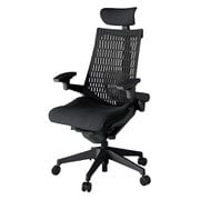 Act2(アクト2) エラストマ―バック 可動ヘッドレスト 4D可動肘 ランバーサポート付 ベース/ブラック 張地/ブラック 樹脂脚 ウレタンキャスター 受注生産品 KJ427PSEMTT1T1Y