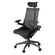 Act2(アクト2) エラストマ―バック 可動ヘッドレスト 4D可動肘 ランバーサポート付 ベース/オフブラック 張地/ブラック 樹脂脚 ウレタンキャスター 受注生産品 KJ427PSEMWT1W2Y