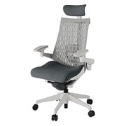 Act2（アクト2） エラストマ―バック 可動ヘッドレスト 4D可動肘 ランバーサポート付 ベース/ライトグレー 張地/ダークグレー 樹脂脚 ウレタンキャスター 受注生産品 KJ427PSEMGC3T6Y