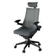 Act2(アクト2) メッシュバック 可動ヘッドレスト 4D可動肘 ランバーサポート付 ベース/ブラック 張地/ダークグレー 樹脂脚 ウレタンキャスター 受注生産品 KJ-457JVEMT1C3Y