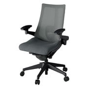 Act2(アクト2) メッシュバック 4D可動肘 ランバーサポート付 ベース/ブラック 張地/ダークグレー 樹脂脚 ナイロンキャスター 受注生産品 KJ-457JV-T1C3