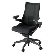 Act2(アクト2) メッシュバック 4D可動肘 ランバーサポート付 ベース/オフブラック 張地/ブラック 樹脂脚 ナイロンキャスター 受注生産品 KJ-457JV-W2T1