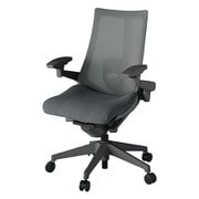 Act2(アクト2) メッシュバック 4D可動肘 ランバーサポート付 ベース/オフブラック 張地/ダークグレー 樹脂脚 ナイロンキャスター 受注生産品 KJ-457JV-W2C3