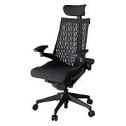 Act2(アクト2) エラストマ―バック 可動ヘッドレスト 4D可動肘付 ベース/ブラック 張地/ブラック 樹脂脚 ウレタンキャスター 受注生産品 KJ447PSEMTT1T1Y