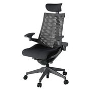 Act2(アクト2) エラストマ―バック 可動ヘッドレスト 4D可動肘付 ベース/オフブラック 張地/ブラック 樹脂脚 ウレタンキャスター 受注生産品 KJ447PSEMWT1W2Y
