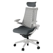 Act2（アクト2） エラストマ―バック 可動ヘッドレスト 4D可動肘付 ベース/ライトグレー 張地/ダークグレー 樹脂脚 ナイロンキャスター 受注生産品 KJ447PSEGNC3T6Y