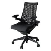 Act2(アクト2) エラストマ―バック 4D可動肘付 ベース/ブラック 張地/ブラック 樹脂脚 ナイロンキャスター 受注生産品 KJ447PS-T1T1T1