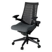 Act2(アクト2) エラストマ―バック 4D可動肘付 ベース/ブラック 張地/ダークグレー 樹脂脚 ナイロンキャスター 受注生産品 KJ447PS-T1C3T1