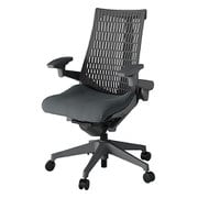 Act2(アクト2) エラストマ―バック 4D可動肘付 ベース/オフブラック 張地/ダークグレー 樹脂脚 ウレタンキャスター 受注生産品 KJ447PS-MW2C3W2