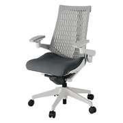 Act2（アクト2） エラストマ―バック 4D可動肘付 ベース/ライトグレー 張地/ダークグレー 樹脂脚 ウレタンキャスター 受注生産品 KJ447PS-MGNC3T6