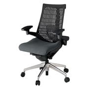 Act2(アクト2) エラストマ―バック 4D可動肘 ランバーサポート付 ベース/ブラック 張地/ダークグレー アルミ脚 ウレタンキャスター 受注生産品 KJ427PS-MZTC3T1