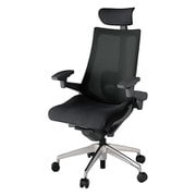 Act2（アクト2） メッシュバック 可動ヘッドレスト 4D可動肘 ランバーサポート付 ベース/オフブラック 張地/ブラック アルミ脚 ナイロンキャスター 受注生産品 KJ-457JVE-ZDT1Y