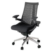 Act2(アクト2) エラストマ―バック 4D可動肘付 ベース/オフブラック 張地/ブラック アルミ脚 ナイロンキャスター 受注生産品 KJ447PS-ZDT1W2