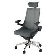 Act2（アクト2） メッシュバック 可動ヘッドレスト 4D可動肘付 ベース/オフブラック 張地/ダークグレー アルミ脚 ナイロンキャスター 受注生産品 KJ-477JVE-ZDC3Y