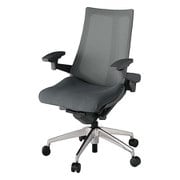 Act2（アクト2） メッシュバック 4D可動肘付 ベース/オフブラック 張地/ダークグレー アルミ脚 ナイロンキャスター 受注生産品 KJ-477JV-ZDC3