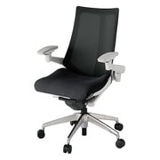 Act2（アクト2） メッシュバック 4D可動肘付 ベース/ライトグレー 張地/ブラック アルミ脚 ナイロンキャスター 受注生産品 KJ-477JV-ZNT1