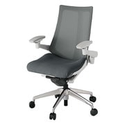 Act2（アクト2） メッシュバック 4D可動肘付 ベース/ライトグレー 張地/ダークグレー アルミ脚 ウレタンキャスター 受注生産品 KJ-477JVM-ZNC3