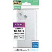 AQUOS sense10用 ケース ハイブリッド カバー 衝撃吸収 ストラップホール付 クリア PM-S253HVCKCR