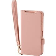 AQUOS sense10用 ケース 手帳型 カバー マグネット フラップ 衝撃吸収 スタンド機能付 ハンドストラップ付 ピンク PM-S253PLFY4PN