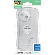 AQUOS sense10用 ケース ハイブリッド カバー 衝撃吸収 ストラップホール付 ストラップホールシート付 Grippy クリア PM-S253GRPACR