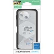 AQUOS sense10用 ケース ハイブリッド カバー 衝撃吸収 軽量 薄型 ストラップホール付 ストラップホールシート付 TOUGH SLIM LITE ブラック PM-S253TSLFCBK