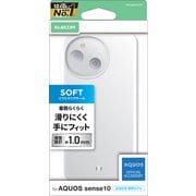 AQUOS sense10用 ケース ソフト カバー 薄型 ストラップホール付 クリア PM-S253UCTCR