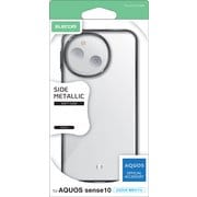 AQUOS sense10用 ケース ソフト カバー 薄型 メタリックデザイン ブラック PM-S253UCTMBK