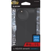 AQUOS sense10用 ケース ハイブリッド カバー 衝撃吸収 ストラップホール付 ZEROSHOCK ブラック PM-S253ZEROBK