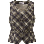 ベスト（レディス用） 5号 ベージュチェック EAV722-68