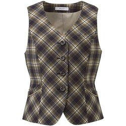 ベスト（レディス用） 7号 ベージュチェック EAV722-68