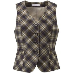 ベスト（レディス用） 9号 ベージュチェック EAV722-68