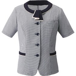 オーバーブラウス 5号 ネイビーチェック ESA738-62