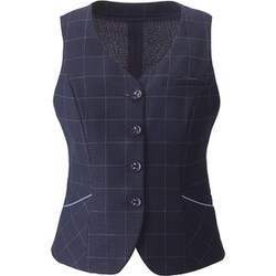 ベスト（レディス用） 17号 ネイビーチェック ESV740-62