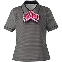 リボンポロ（レディス用） S ブラック ESP557-10